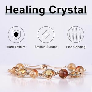 Picofun braccialetto di cristallo ametista quadrifoglio da donna con perline Yoga elasticizzato per alleviare lo Stress e l'ansia - Product Image 2