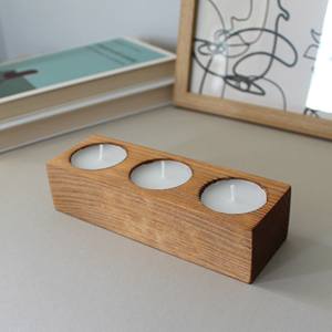 Impresionante portavelas de luz de té para el hogar, boda y Festival, soportes decorativos, Color marrón, diseño moderno, velas únicas de madera - Product Image 1