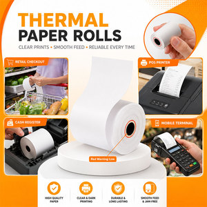 กระดาษม้วนสำหรับเครื่องพิมพ์ใบเสร็จแบบ Thermal ขนาด 80x30 มม. (3 1/8 x 230 มม.) พร้อมโลโก้ - Product Image 4