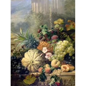 E. Stannard Fruit Tile Mural Wall Art Ananas Melon Dosseret en Marbre Céramique - Product Image 1