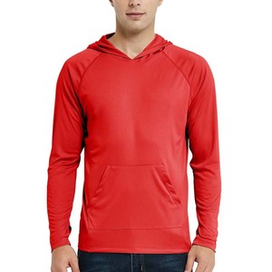 เสื้อตกปลาแบบสวมหัวแขนยาว UPF 50สำหรับผู้ชายผ้าโพลีเอสเตอร์น้ำหนักเบาพร้อมฮู้ดระบายอากาศแห้งเร็ว - Product Image 4