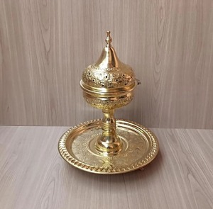 Quemador de Incienso Metálico de Lujo Moderno 2025, Estilo Dubái, para Varillas de Bakhoor, Tamaño Grande, Diseño Árabe Nuevo, Forma Ecológica, Aromático, Primavera/Otoño - Product Image 6