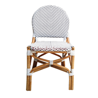 Chaise de jardin en rotin plastique faite à la main, design minimaliste pour salle à manger, extérieur, maison, hôtel, patio - Disponible en gros