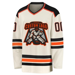 Maillot de hockey sur glace personnalisé, nom, numéro et logo personnalisés, impression, 100% polyester, antibactérien, séchage rapide, unisexe - Product Image 3