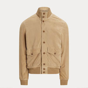 OEM Clothing Winter Autumn Custom Logo Coated Stand <b>Suede</b> <b>Jacket</b> Men High Street Multi-Pocket Loose Zipper Casual Solid Color - Product Image 6