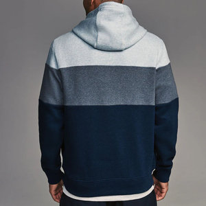Sudadera con Capucha Unisex de Bloques de Color, Corte Regular, Informal, Tejida, 100% Algodón, Teñido Liso, Ropa de Invierno con Bolsillo - Product Image 2