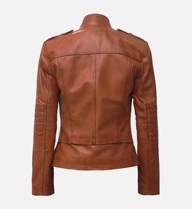 Chaqueta de Cuero Genuino para Mujer, Talla Grande, Invierno, 100% Algodón, Transpirable, Secado Rápido, Tallas Personalizables, Venta al Por Mayor - Product Image 2