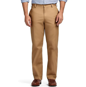 Pantalon de bureau décontracté pour homme, nouvelle conception haut de gamme, couleur marron, respirant, écologique, OEM, 100% coton - Product Image 1