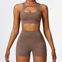 Ensemble 4 pièces de vêtements de sport sexy pour femmes, collection automne, leggings taille haute extensibles dans les quatre sens, pour gym, fitness et yoga, OEM