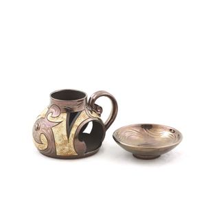 Bougie en pot de conception exclusive, porte-bougie votif avec métal argenté de qualité supérieure, couleur personnalisée pour la décoration de la maison de Noël - Product Image 6