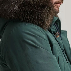 Veste parka d'hiver sur mesure pour homme, taille plus, col à capuche, respirante, écologique, fermeture éclair, tissu polyester/coton, style streetwear - Product Image 5