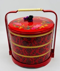 King <b>Stainless</b> <b>Steel</b> Traditional Chinese Tiffin Box for <b>Food</b> Portable Handle Lunch Box <b>Food</b> <b>Container</b> 3 Layers - Product Image 5