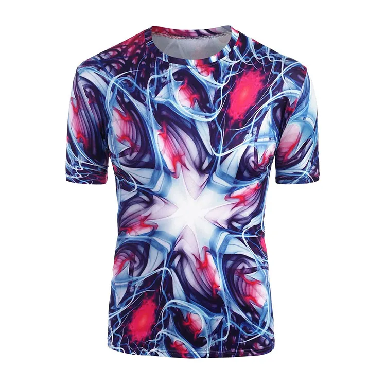 Hot sales Good quality factory made Customer demand sublimation design Fashionable style for men sublimation t shirt