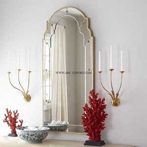 Miroir mural en métal au design créatif, couleur personnalisée, miroir décoratif pour chambre à coucher, miroir mural élégant et abordable - Product Image 4