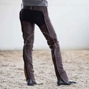 Chaps de cavalier en cuir véritable pour homme, avec logo personnalisé, style western, taille haute, séchage rapide, confortables, matériau de haute qualité, OEM - Product Image 5