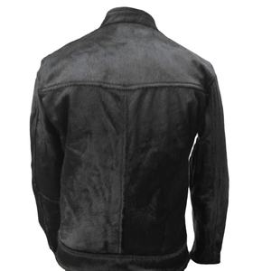 Veste en cuir de cheveux de vache noire veste de mode élégante cheveux faits à la main sur la veste en cuir de peau de vache - Product Image 2