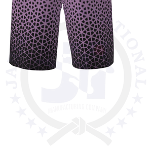 Pantalones cortos informales de secado rápido para hombre, pantalones cortos de playa de malla de poliéster con estampado personalizado y cintura elástica, método de tejido de punto ecológico - Product Image 4
