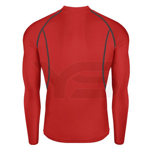 Chemises de compression de gymnastique pour hommes à séchage rapide et de couleur unie légère coupe ajustée à manches courtes et longues avec motif imprimé unique - Product Image 5