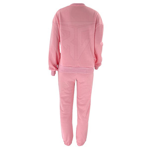 Nuevo Diseño de Invierno, Conjunto Deportivo de Color Sólido de 2 Piezas para Mujer, Manga Larga, 100% Algodón, Transpirable, Colores Personalizados, Alta Calidad - Product Image 4
