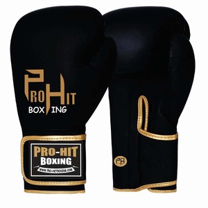 Vêtements de sport avec poignées Gants de boxe super noirs en cuir véritable de qualité supérieure Gants d'entraînement professionnels les plus vendus - Product Image 1