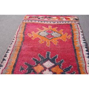 พรมขนสัตว์สไตล์เตอร์แบบตุรกีผืนใหญ่สีส้มแดงแบบชาวชาติพันธุ์พรมเย็บปะติดปะต่อกันโถงทางเดินสี่เหลี่ยมขนาด10มม. ทำจากยางใหม่สำหรับห้องนอนห้องนั่งเล่น - Product Image 3