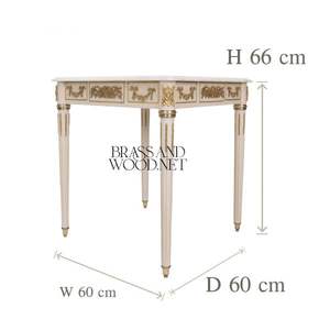 Luxury <b>White</b> Wooden Coffee Table And <b>Side</b> Table Set - Product Image 6