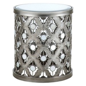 Diseño de flores, latón, sombra antigua, metal, hogar, Centro decorativo y mesa auxiliar, diseño único a un precio razonable de la India - Product Image 4