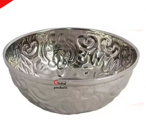 simple shiny look metal stainless steel food serving bowl for hotel restaurant and <b>bar</b> - Product Image 5