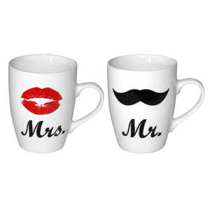 Sr. y Sra. Juego de 2 Tazas para Pareja de Novios con Patitos de Goma, Set de Regalo de Boda - Product Image 1