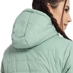 Veste matelassée en coton tricoté pour femme, respirante, avec logo personnalisé, de haute qualité, pour l'hiver, design personnalisé, prix bas - Product Image 2