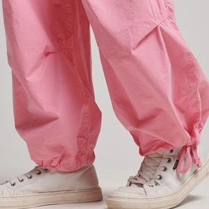 Pantalon Cargo Femme Personnalisé Usine Droite Décontracté Vente en Gros Elastique Cordon Pantalon Cargo Femme - Product Image 3