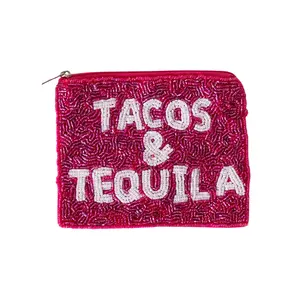 Toptan el işi boncuklu bozuk para cüzdanı-Tacos & Tequila ile Cinco de Mayo kutlamak!