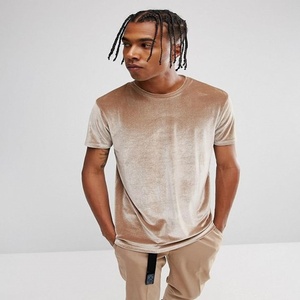 Best <b>Men's</b> Casual Breathable Velour V-neck T Shirts Quick Dry Eco-Friendly Plain Dyed for Winter OEM Service Available - Product Image 2