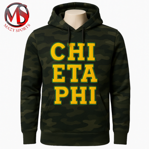 Hottest New Chi Eta Phi Tackle Twill Letters Pullover Hoodies Sorority Cotton Fleece Thick & Warm 320GSM Long Drawstring Hoodie - Product Image 4