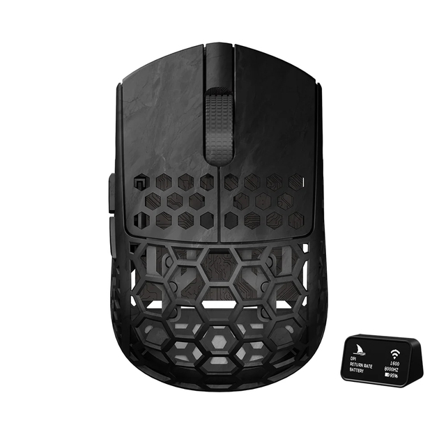 Darmoshark M5Air Mini Fingertip Grasp Gaming Mouse Carbon Fiber 31g Ultra-Light PAW3950 30000DPI 8K Tri-Mode Mouse