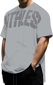 เสื้อยืดแขนสั้นสำหรับผู้ชายเสื้อยืดไฮสตรีทเสื้อยืดผ้าฝ้ายแขนสั้นพิมพ์ลายออกแบบได้ตามต้องการ - Product Image 2