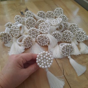 Anillos de servilletas, anillos de servilletas de ratán, anillos de servilletas de mimbre, Decoración de mesa - Product Image 6