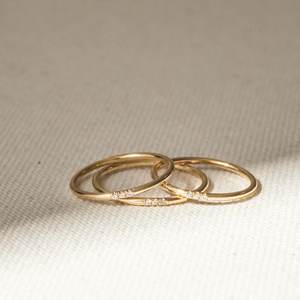 Anillo de ajuste de punta de moissanita minimalista de plata de ley chapada en oro de 18 quilates para mujer, joyería de moda fina para boda - Product Image 3