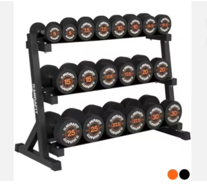 ชุดดัมเบลยาง MIRAFIT 60 กก. พร้อมชั้นวางน้ำหนัก 3 ชั้น สำหรับออกกำลังกายร่างกายและแขน สินค้าใหม่ - Product Image 1