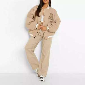 Nouveau Letterman veste vêtements d'hiver femmes manteau dames polaire personnalisé Varsity Jacket cuir Varsity Jacket femmes - Product Image 2