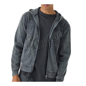 Sudaderas con capucha bordadas Vintage para hombre Impresión digital personalizada Sudadera de lana de algodón al por mayor Teñido liso para la temporada de invierno - Product Image 1