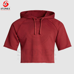 Sudadera con capucha de gran tamaño streetwear de alta calidad fabricantes 500 GSM peso pesado boxy cropped 100% algodón Sudadera con capucha hombres - Product Image 1