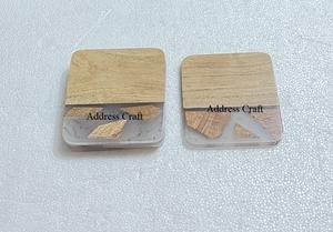 ชุดถาดรองชาไม้4ชิ้นทำจากเรซินและที่รองแก้วไม้สำหรับบ้านโรงแรมร้านอาหารสินค้ามาใหม่ - Product Image 2