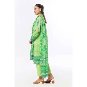 Ensemble de costume en tissu imprimé non cousu vert pour femmes, 3 pièces - Product Image 5