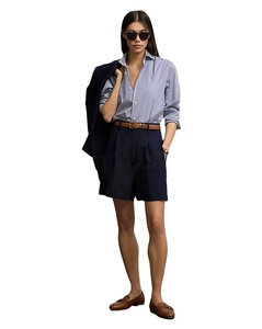 Shorts Bermuda Vintage de Alta Calidad para Mujer 2026, Cintura Alta, Personalizados con su Logotipo, 100% Algodón, Transpirables, de Secado Rápido - Product Image 1