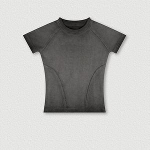 Custom T Shirts <b>Women's</b> T-shirt Breathable <b>Crop</b> <b>Top</b> T-Shirt Breathable Blank T Shirts <b>White</b> T Shirts In Bulk - Product Image 5