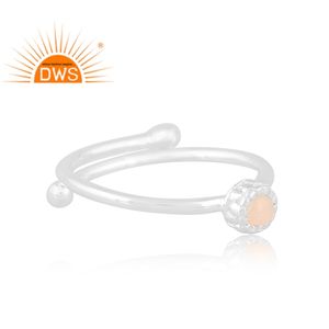 Best Selling Fine Sterling <b>Silver</b> Natural Ethiopian <b>Opal</b> Gemstone Stackable <b>Ring</b> Custom Jewelry Manufacturer - Product Image 3