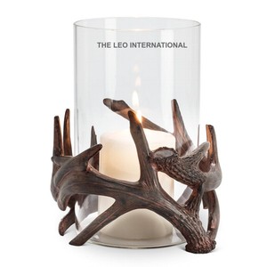 Porte-bougie en forme de bois de cerf, en aluminium plaqué argent, style nordique contemporain, luxe, caractéristique durable - Product Image 6