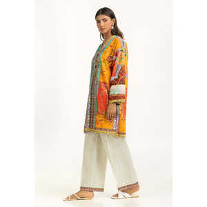 Conjunto de Satén Cruzado IPST-55014 Estilo Bohemio, Top de Manga Tres Cuartos y Pantalones Cortos XXS para Primavera/Verano - Product Image 4