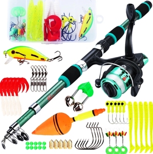 PROMO EXCEPTIONNELLE NOUVEAU Kit Combo Canne et Moulinet Télescopique DIY avec Flotteurs et Hameçons Garantie 3 Ans Emballage Sous Blister - Product Image 1